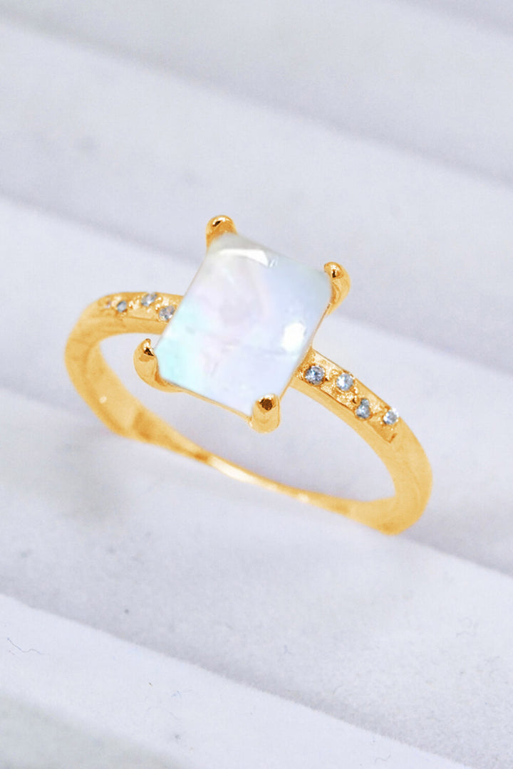Square Moonstone Ring - Cheeky Chic Boutique