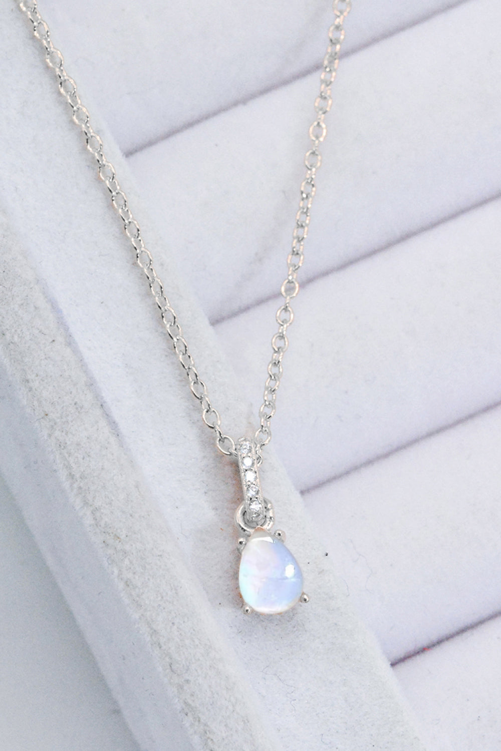 Moonstone Teardrop Pendant Necklace - Cheeky Chic Boutique