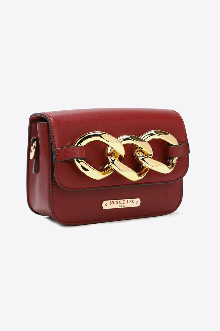 Nicole Lee USA Lexi Chain Detail Crossbody Bag - Cheeky Chic Boutique