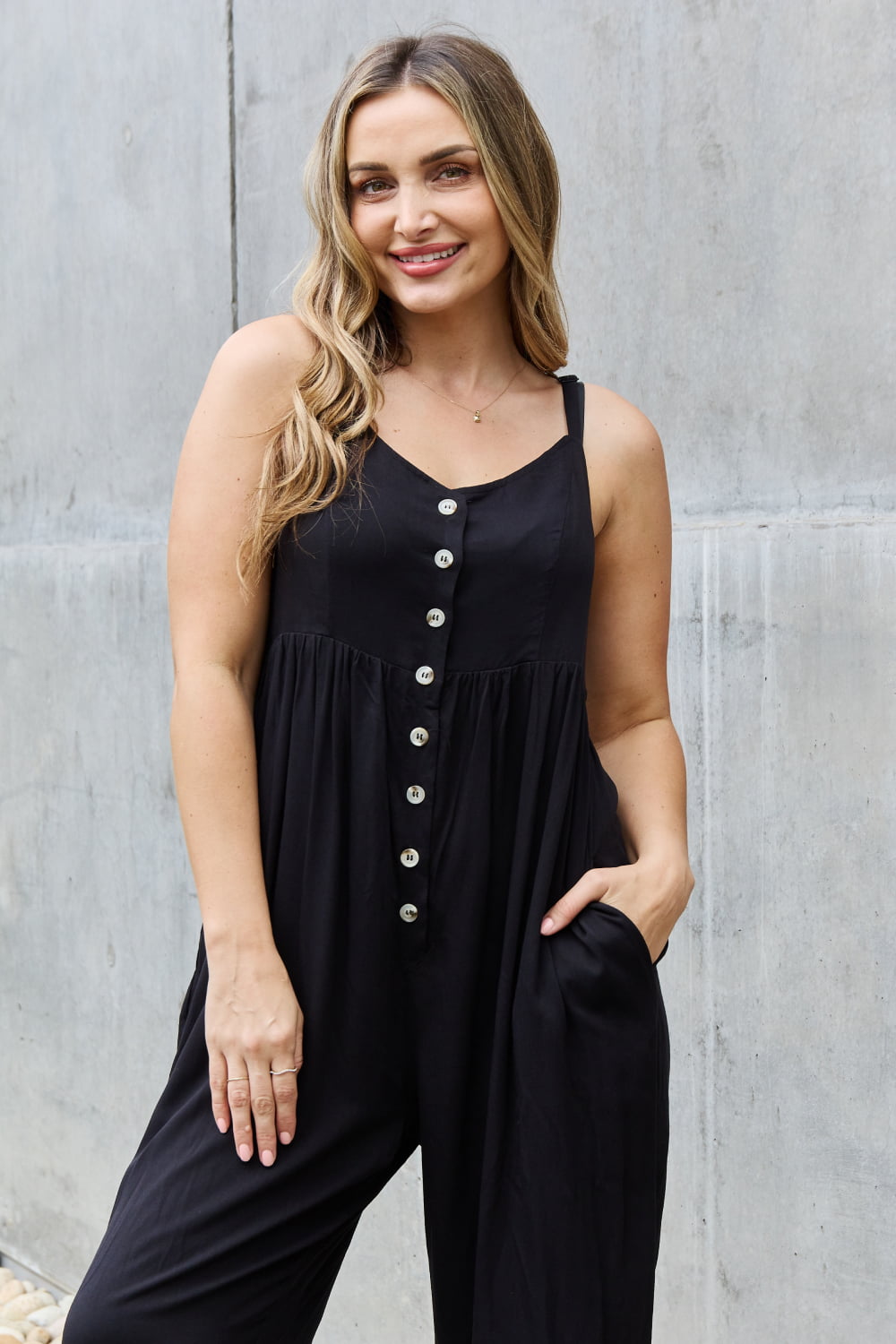 All Day Wide Leg Jumpsuit - Cheeky Chic Boutique