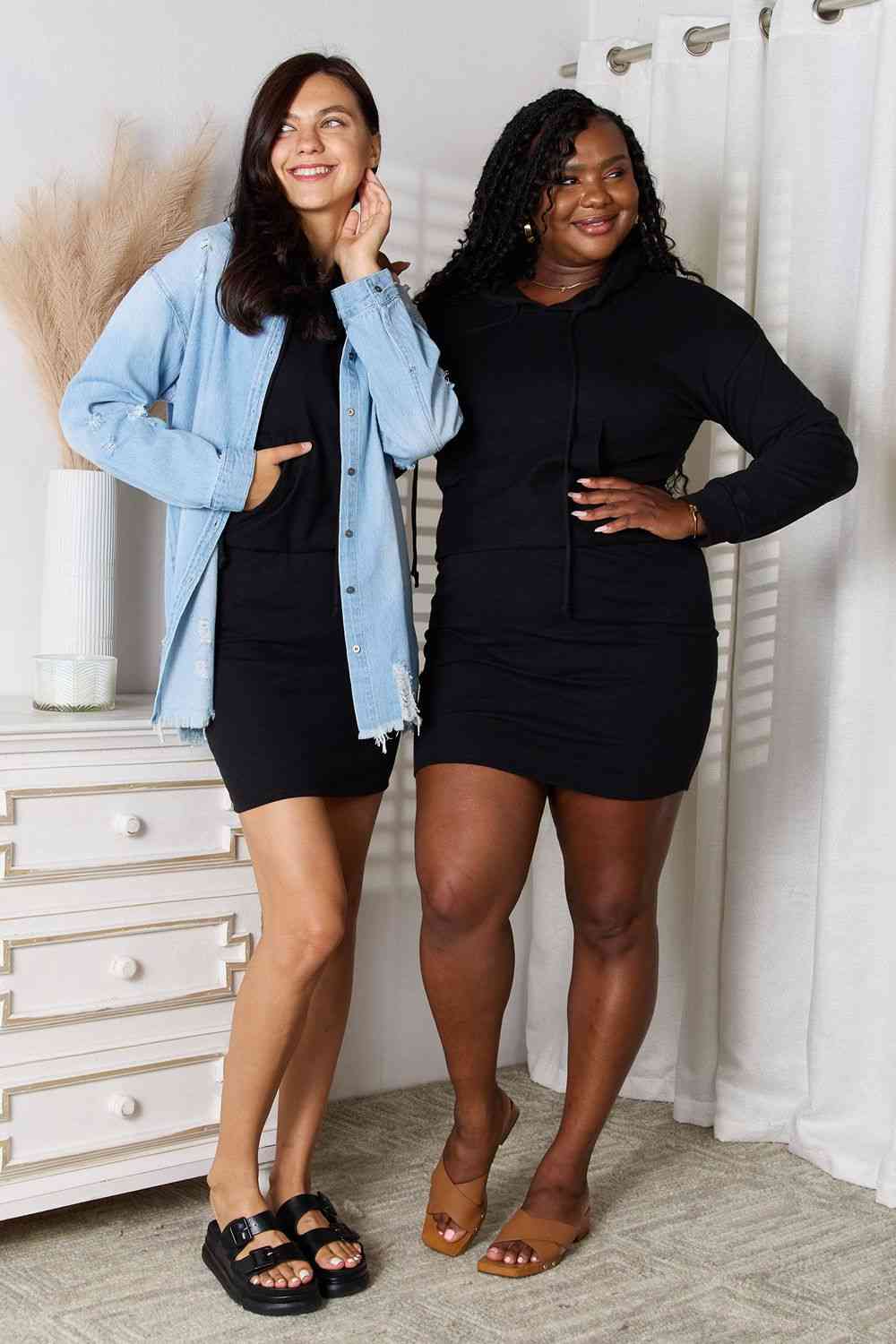 Craving Comfort Drawstring Dress - Cheeky Chic Boutique