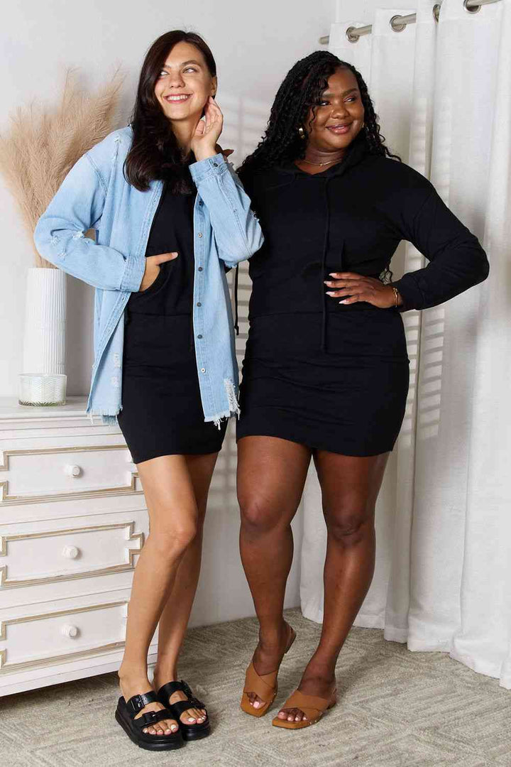 Craving Comfort Drawstring Dress - Cheeky Chic Boutique