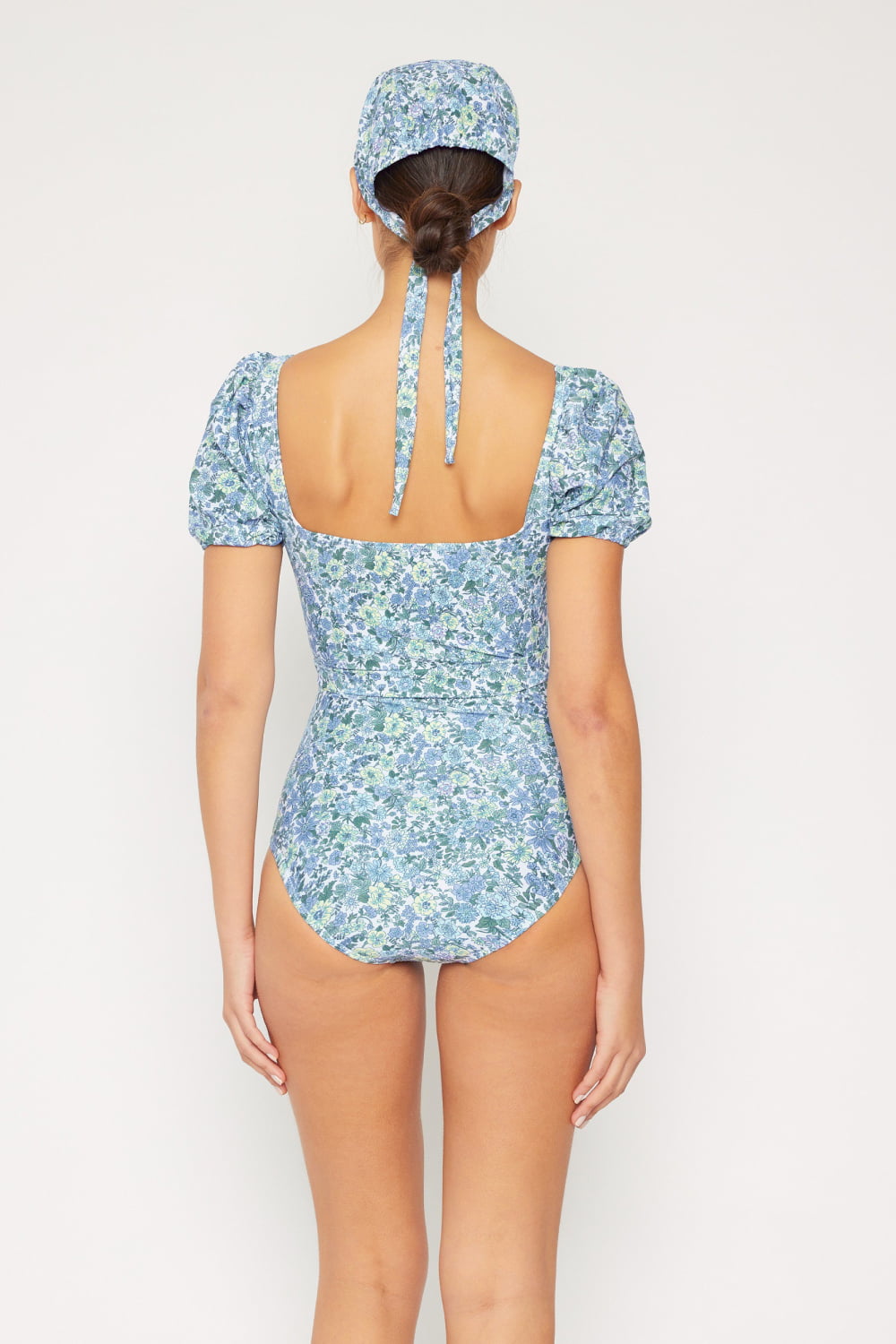Marina West Swim Salty Air Puff Sleeve One-Piece in Blue - Cheeky Chic Boutique