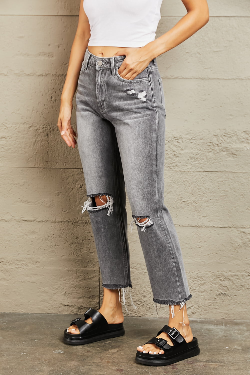 Jamie Stone Wash Straight Jeans - Cheeky Chic Boutique