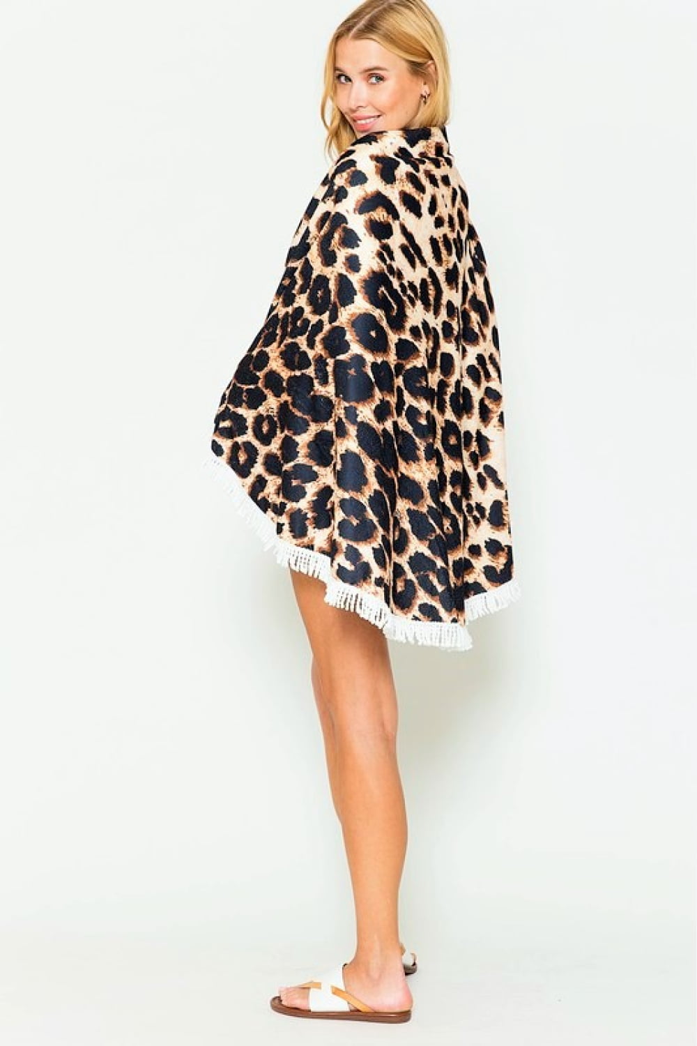 Justin Taylor Wild Zone Rounded Leopard Beach Towel - Cheeky Chic Boutique