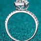 2 Carat Moissanite Square Halo Ring - Cheeky Chic Boutique