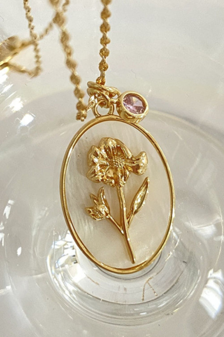 Wildflower Shell Pendant Necklace - Cheeky Chic Boutique
