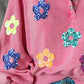Flowers in Bloom Sequin Sweater - Cheeky Chic Boutique