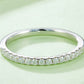 Kristine Moissanite Platinum-Plated Half-Eternity Ring - Cheeky Chic Boutique