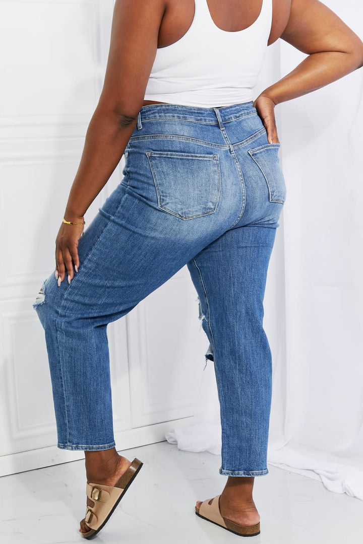 RISEN Full Size Emily High Rise Relaxed Jeans - Cheeky Chic Boutique