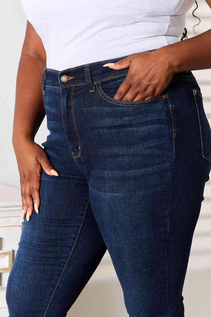 Unsettled Judy Blue Dark Skinny Jeans - Cheeky Chic Boutique