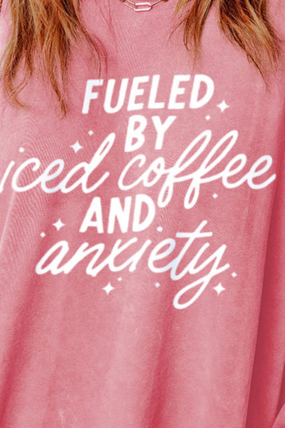 Fueled by Coffee and Anxiety Graphic Sweatshirt - Cheeky Chic Boutique
