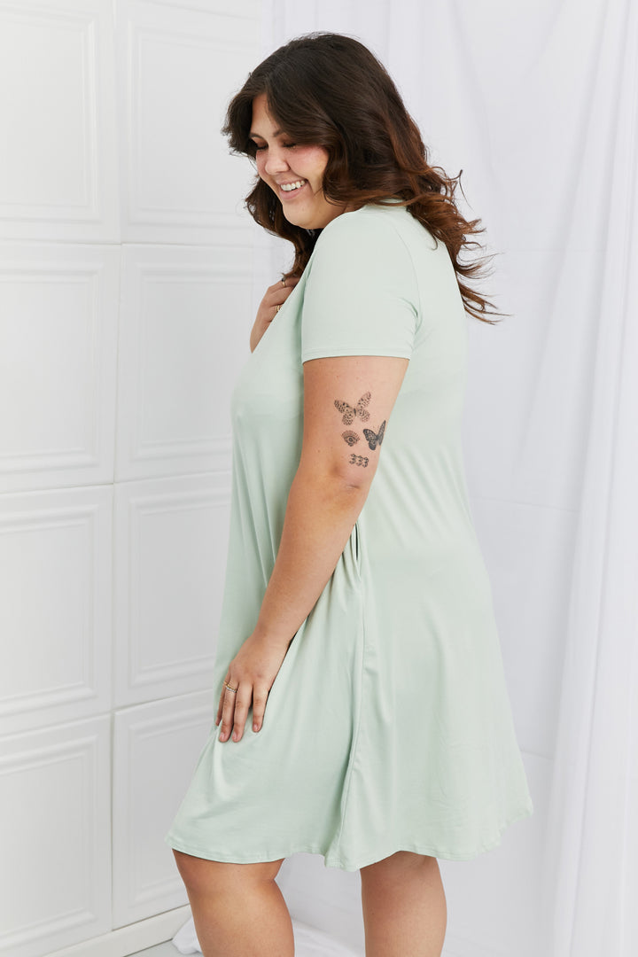 P & Rose Breezy Day Full Size V-Neck Dress - Cheeky Chic Boutique