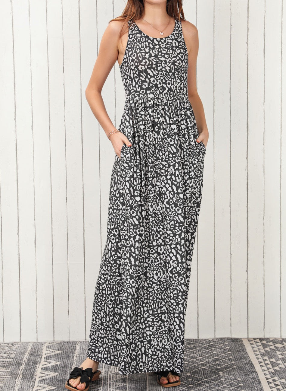 Sunday Stroll Leopard Maxi Dress - Cheeky Chic Boutique