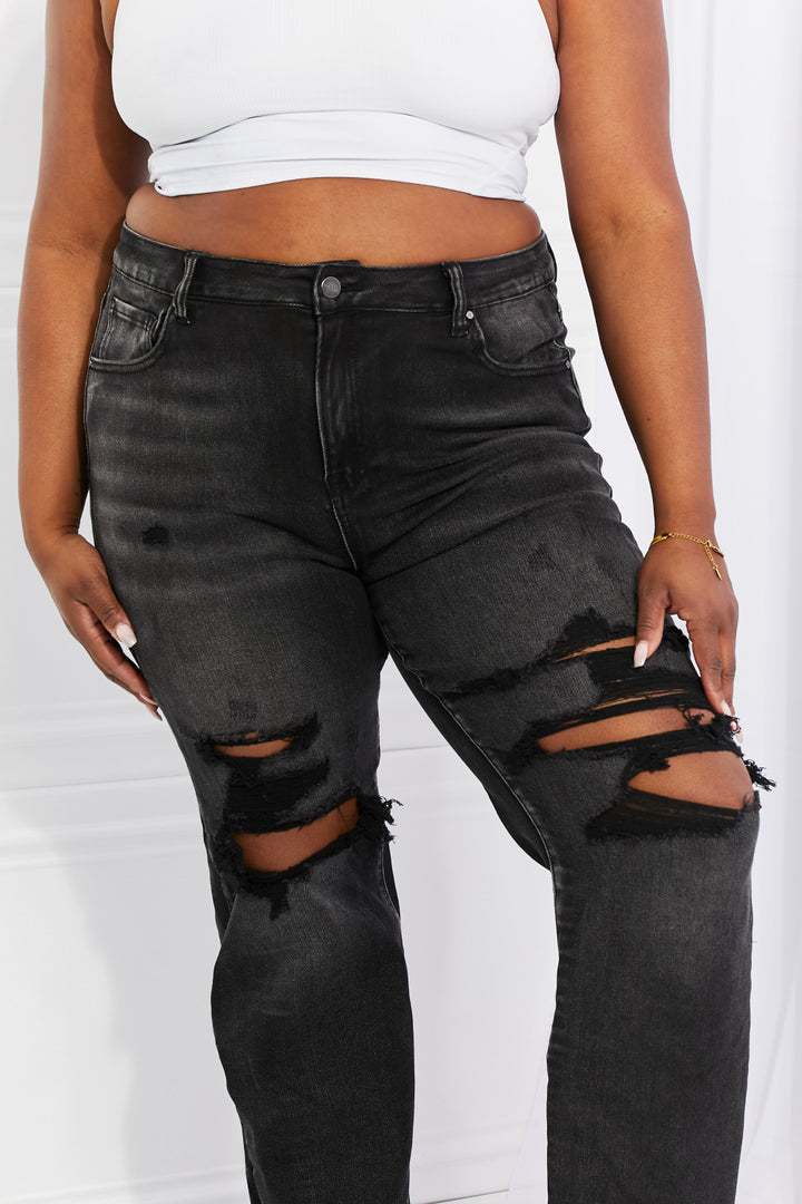 RISEN Full Size Lois Distressed Loose Fit Jeans - Cheeky Chic Boutique