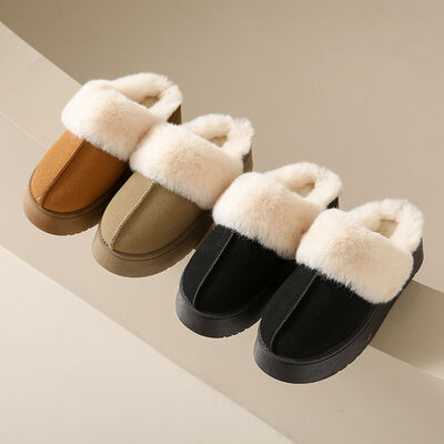 Let it Snow Platform Slippers - Cheeky Chic Boutique