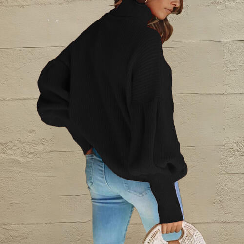 Pop the Bubbly Turtleneck Sweater - Cheeky Chic Boutique