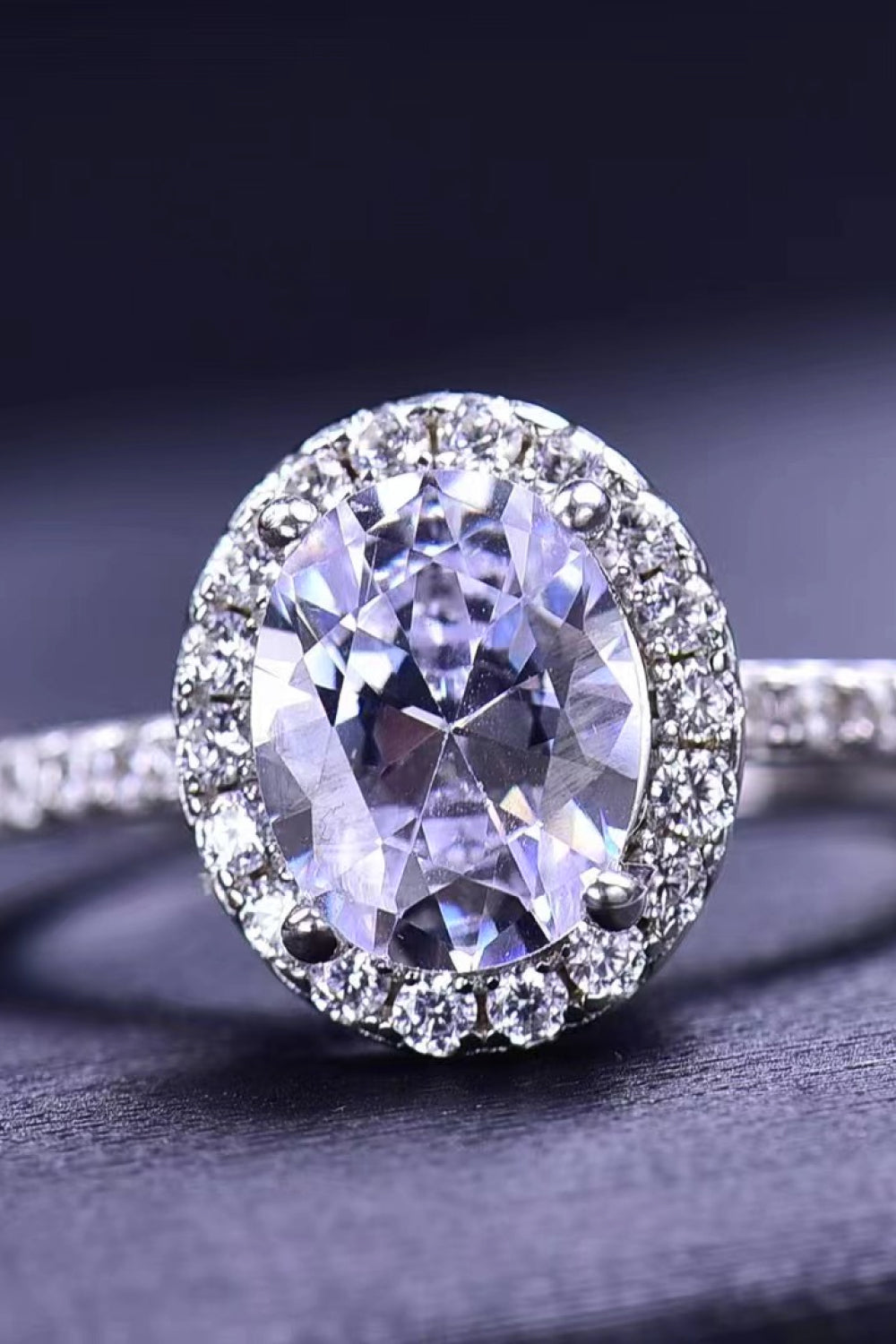 2 Carat Moissanite Platinum-Plated Ring - Cheeky Chic Boutique