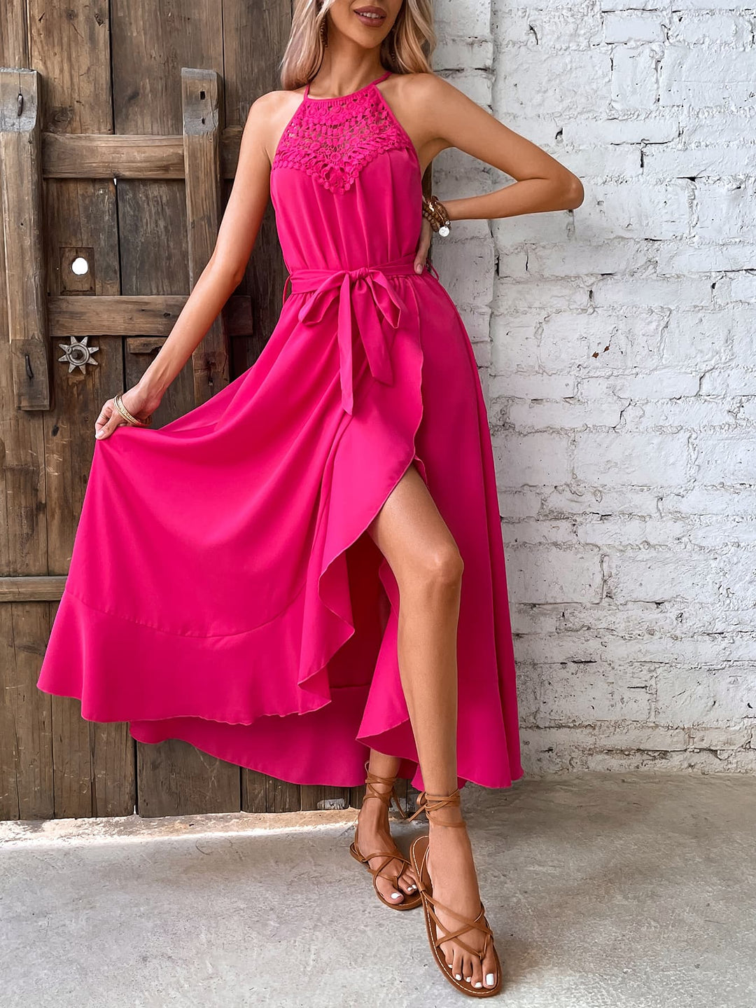 Sisterhood Tie Belt Dress - Cheeky Chic Boutique