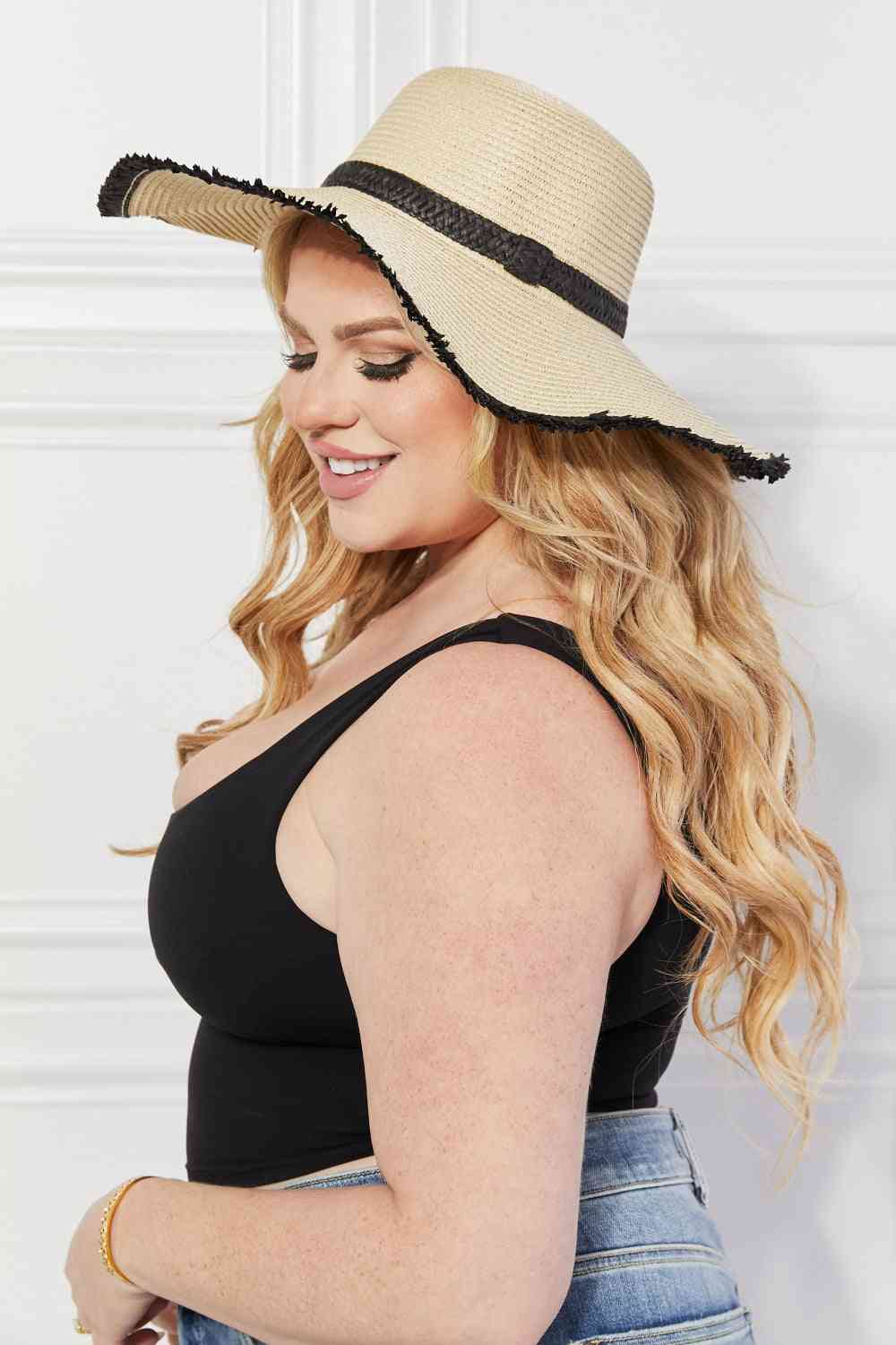 Justin Taylor Bring Me Back Sun Straw Hat in Ivory - Cheeky Chic Boutique