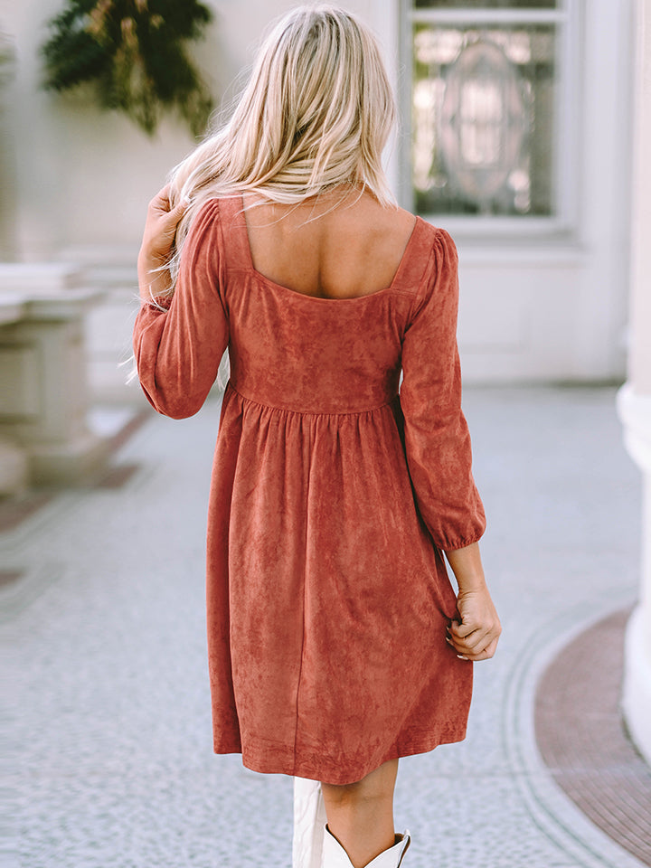 Fields of Fall Mini Dress - Cheeky Chic Boutique