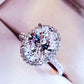 2 Carat Moissanite Platinum-Plated Ring - Cheeky Chic Boutique