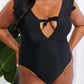 Marina West Swim Seashell Ruffle Sleeve One-Piece in Black - Cheeky Chic Boutique