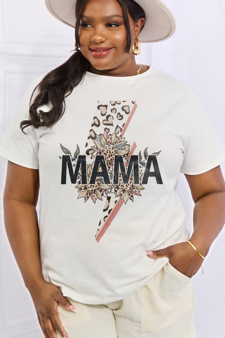 Simply Love Full Size MAMA Graphic Cotton Tee - Cheeky Chic Boutique