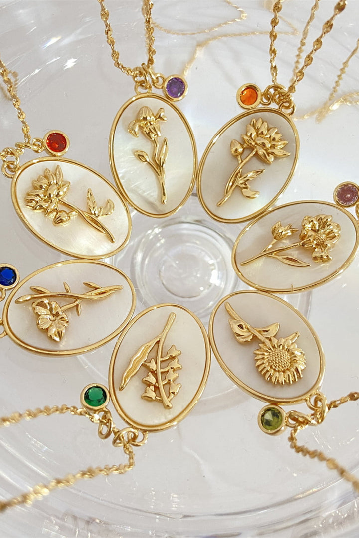 Wildflower Shell Pendant Necklace - Cheeky Chic Boutique