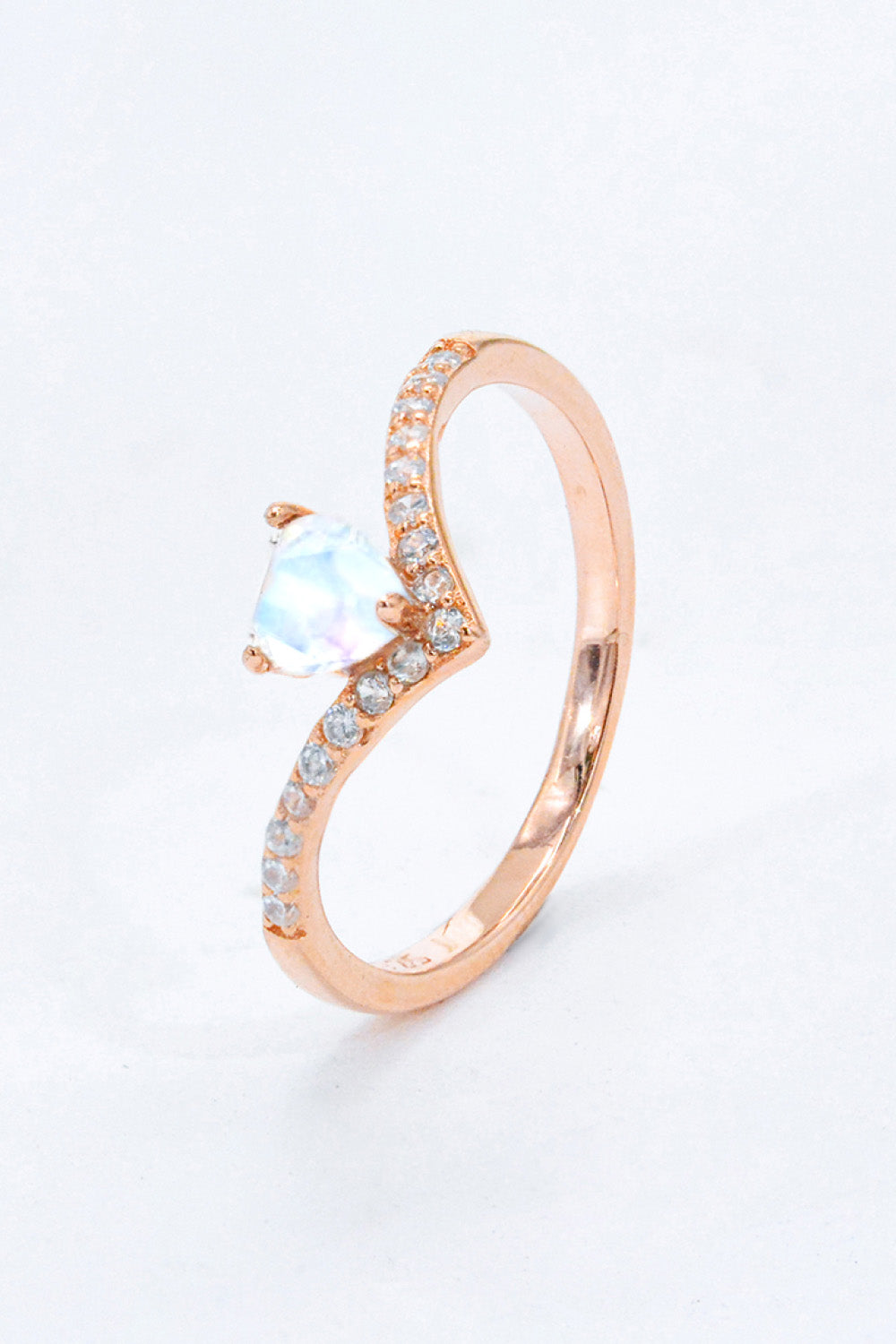 Moonstone Heart-Shaped Ring - Cheeky Chic Boutique