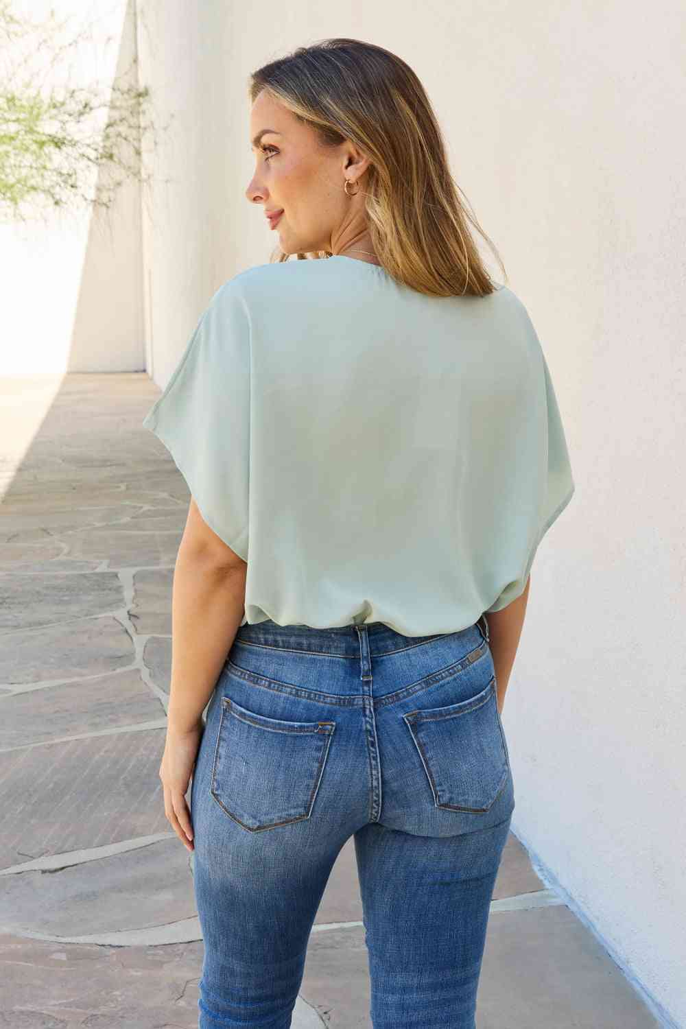 HEYSON On The Daily Full Size Surplice Bodysuit - Cheeky Chic Boutique