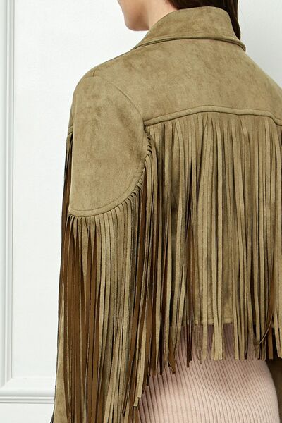 So Yesterday Suede Fringe Moto Jacket - Cheeky Chic Boutique