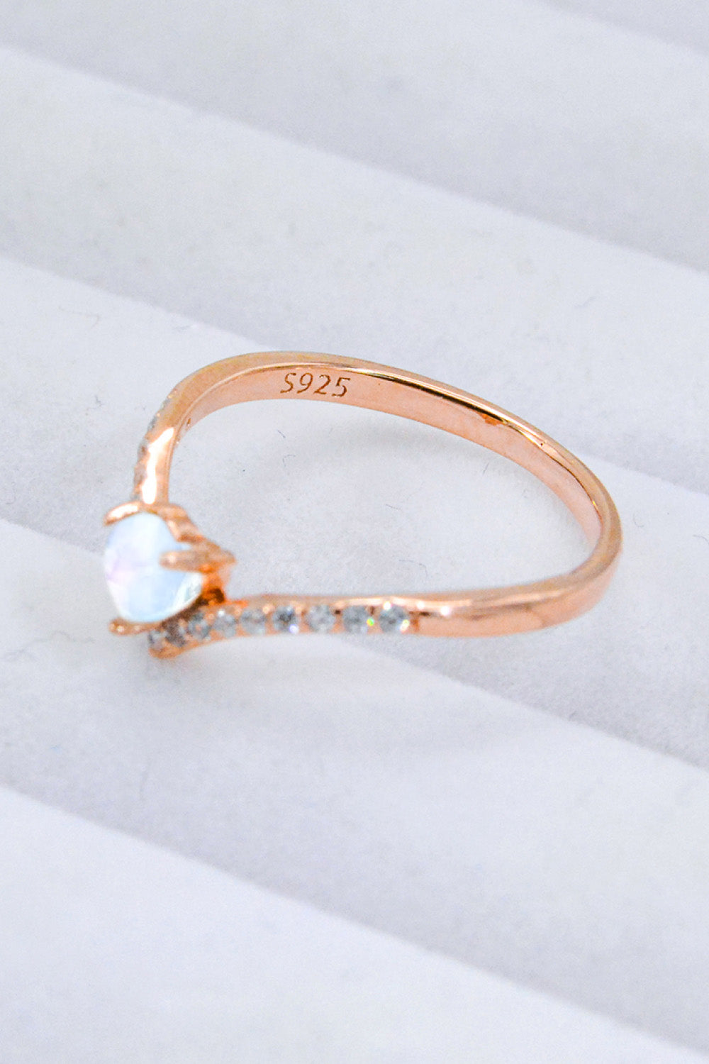 Moonstone Heart-Shaped Ring - Cheeky Chic Boutique