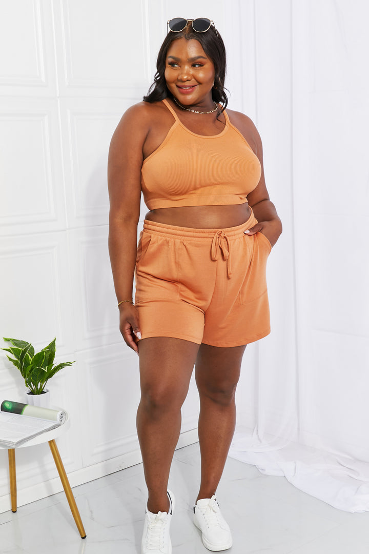Zenana Soak Up The Sun Ribbed Seamless Crop Cami Top - Cheeky Chic Boutique