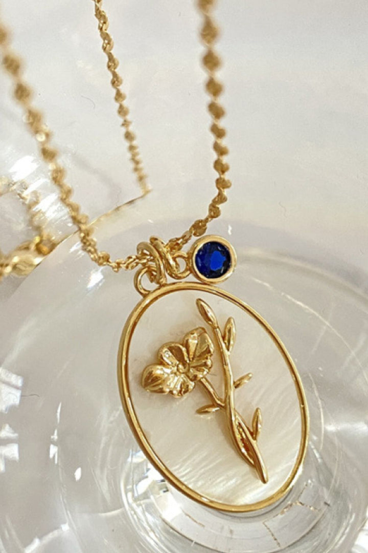 Wildflower Shell Pendant Necklace - Cheeky Chic Boutique