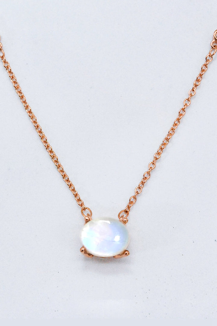 Geometric Moonstone Pendant Necklace - Cheeky Chic Boutique