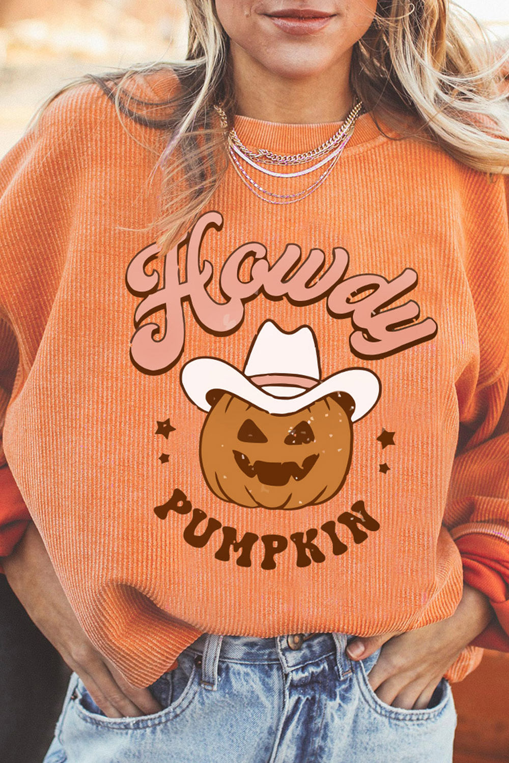 Howdy Pumpkin Graphic Sweatshirt - Cheeky Chic Boutique