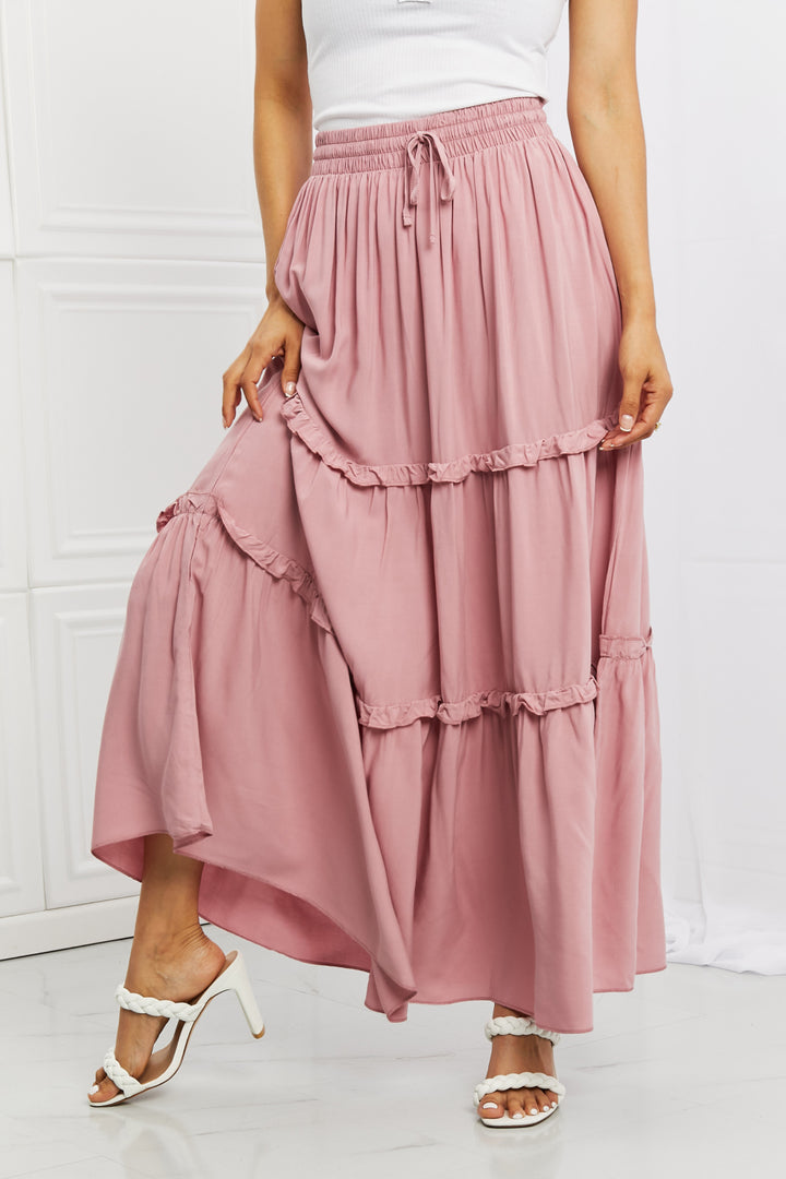 Zenana Summer Days Full Size Ruffled Maxi Skirt - Cheeky Chic Boutique