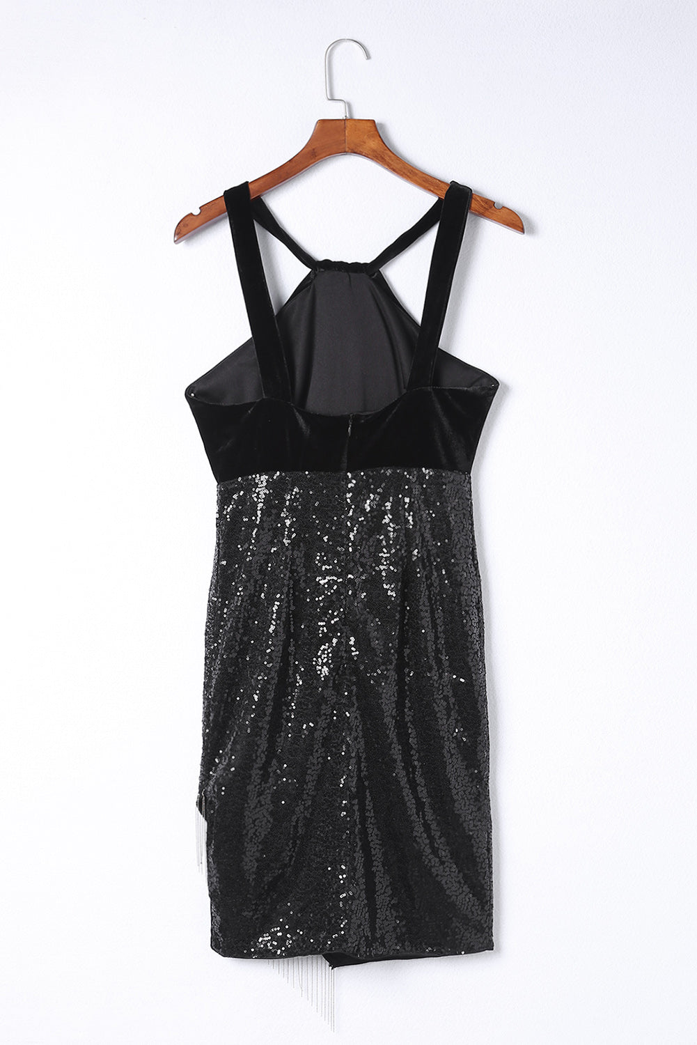 Sequin Fringe Detail Sleeveless Dress - Cheeky Chic Boutique