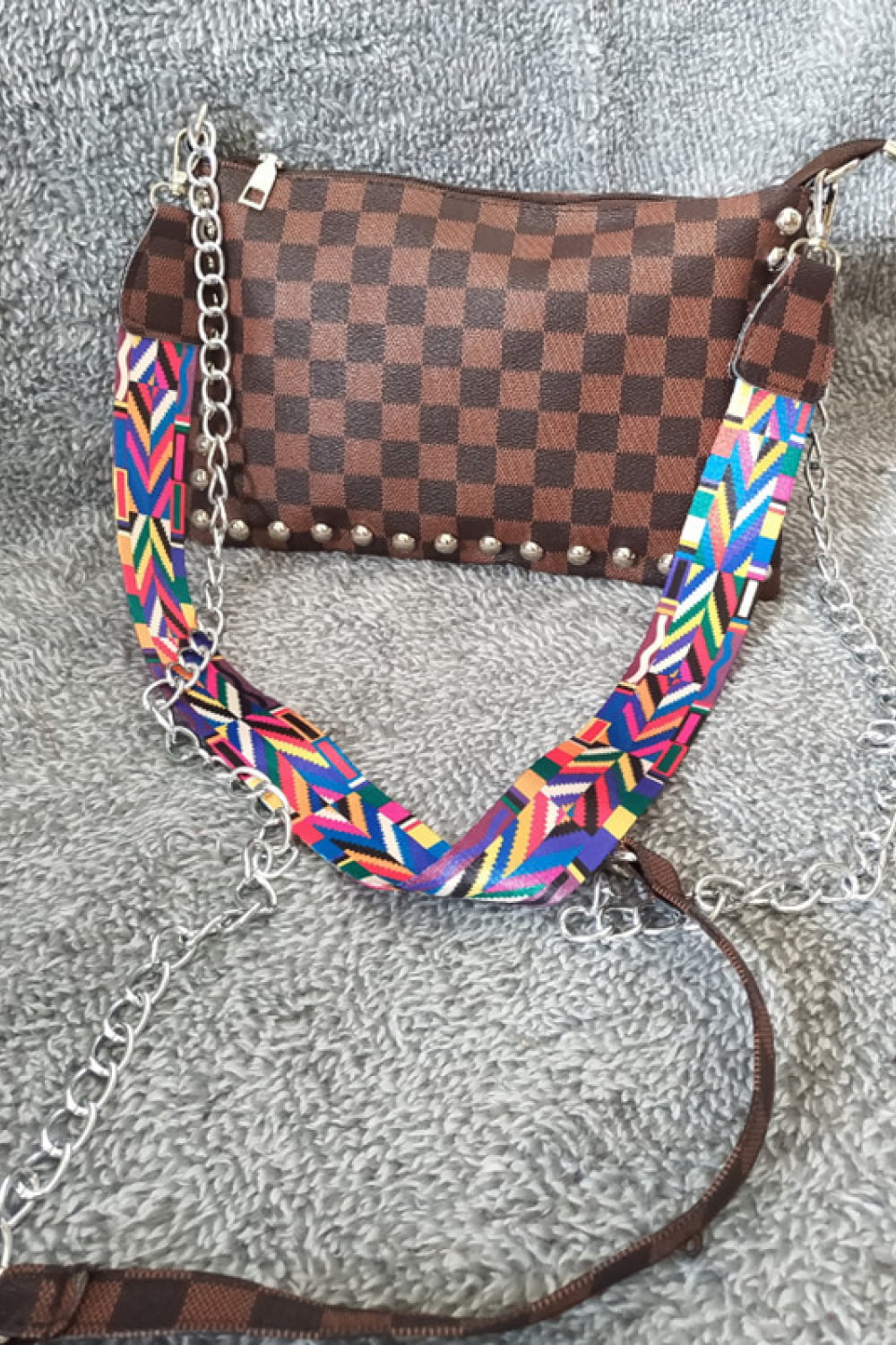 PU Leather Studded Shoulder Bag - Cheeky Chic Boutique