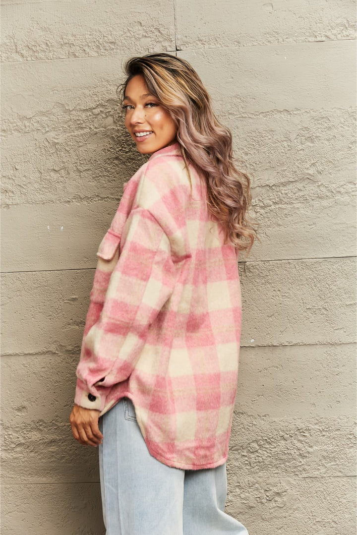 Pink is My New Obsession Plaid Shacket - Cheeky Chic Boutique