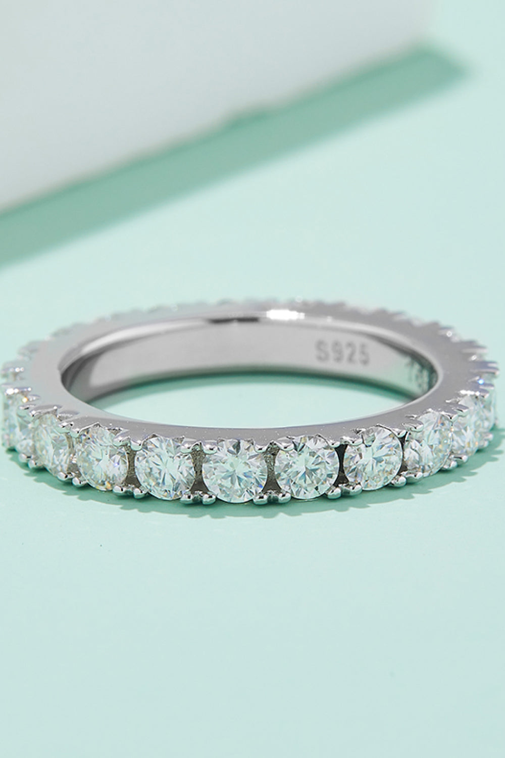 Heather 2.3 Carat Moissanite 925 Sterling Silver Eternity Ring - Cheeky Chic Boutique