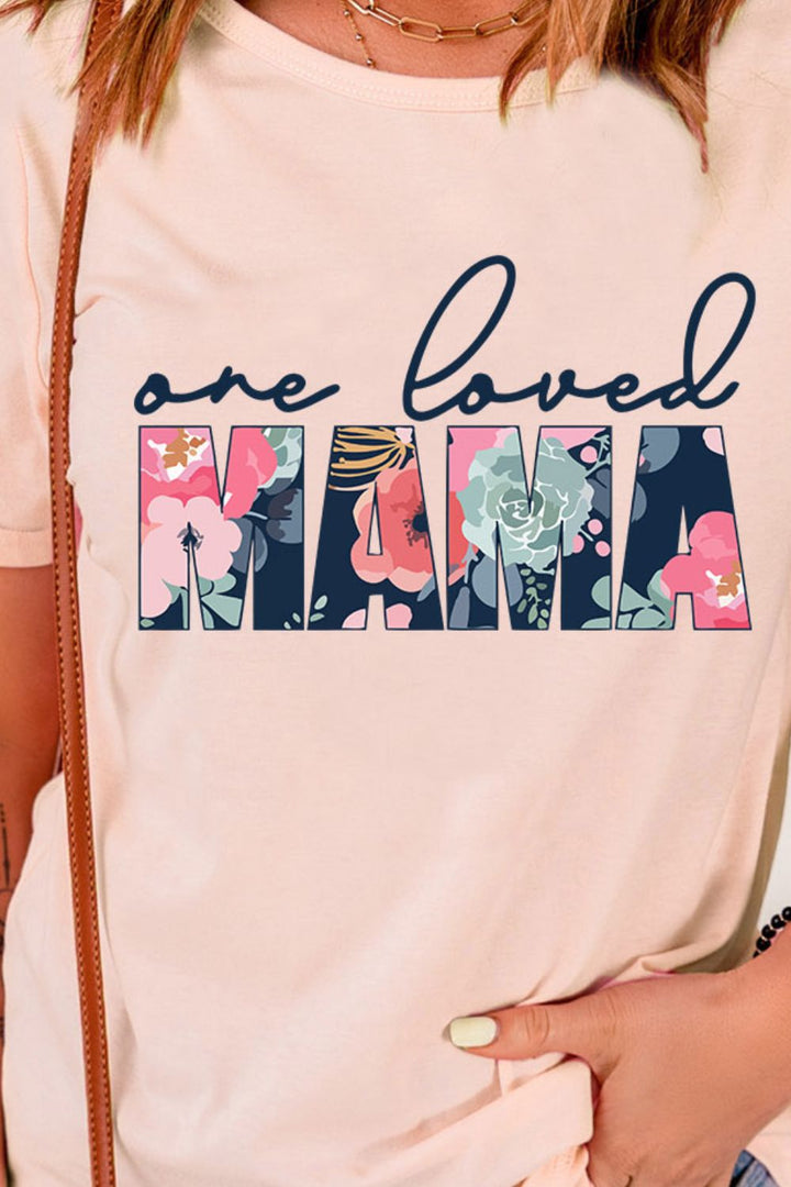 ONE LOVED MAMA Floral Graphic Tee - Cheeky Chic Boutique
