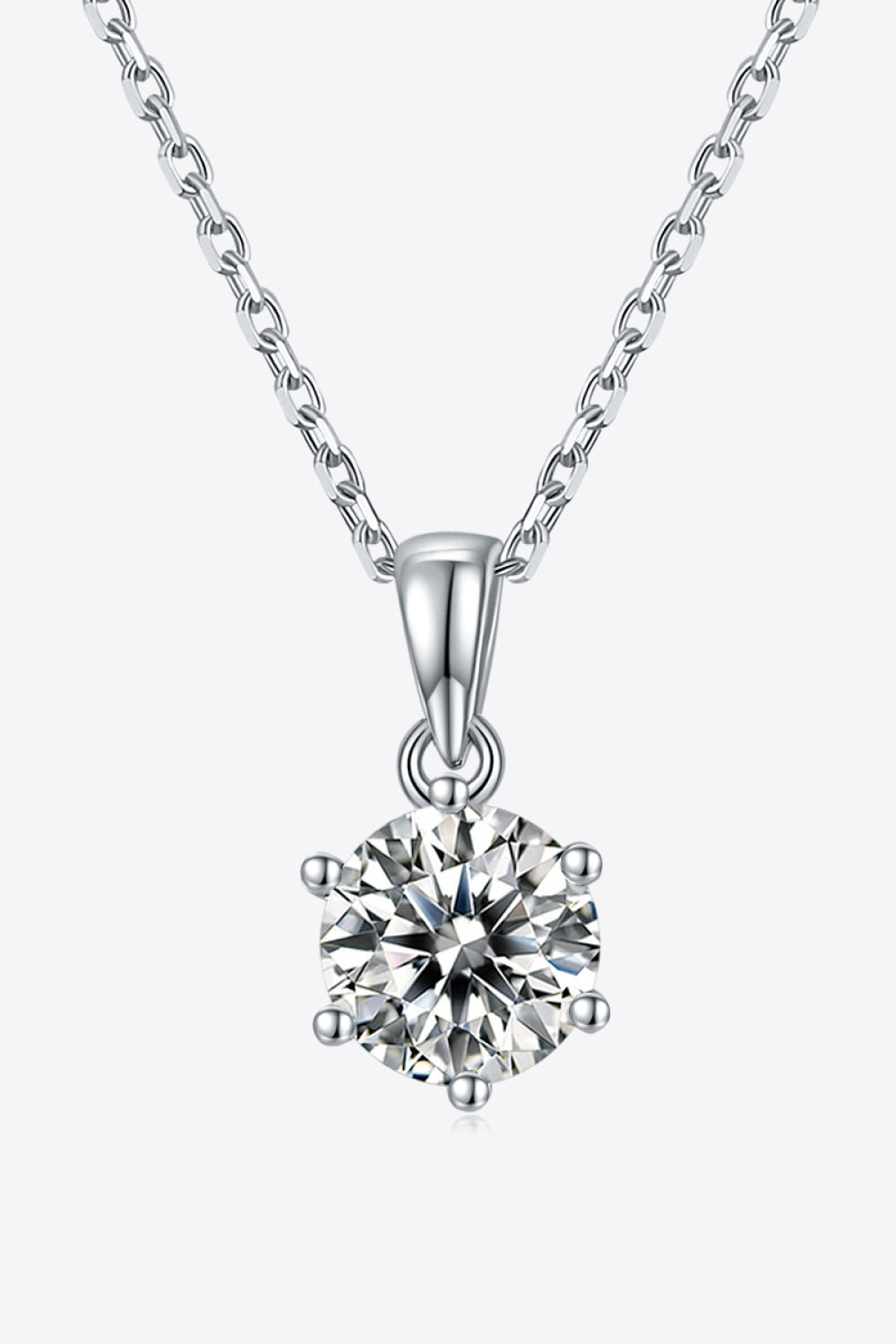 Cheyenne 1 Carat Moissanite 925 Sterling Silver Necklace - Cheeky Chic Boutique