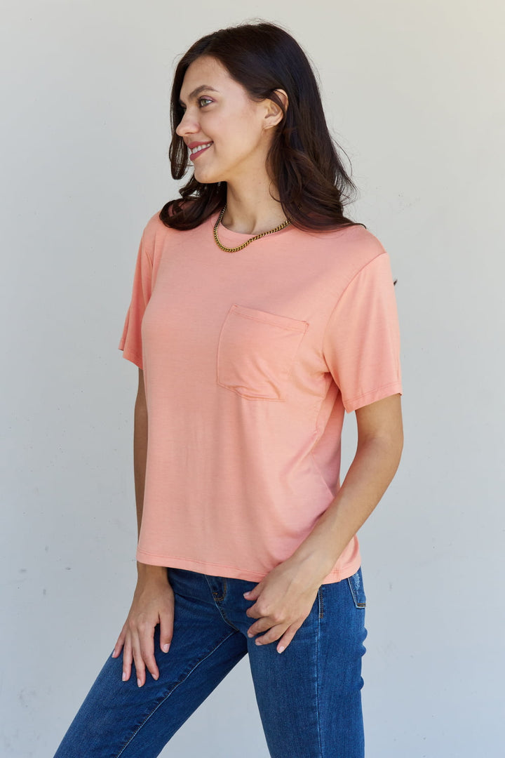 Keep It Simple Oversized Pocket Tee - Cheeky Chic Boutique