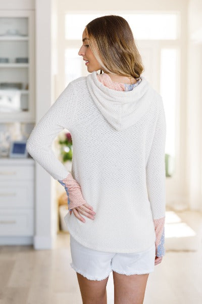 A Tad Chilly Waffle Knit Hoodie - Cheeky Chic Boutique