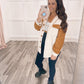Contrast Button-Up Fleece Jacket - Cheeky Chic Boutique