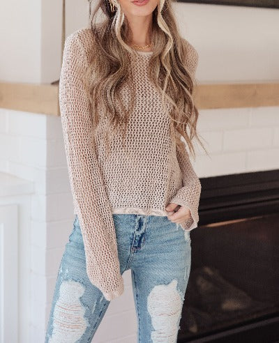 Calming Down Loose Knit Top - Cheeky Chic Boutique