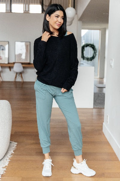 Always Accelerating Joggers in Tidewater Teal - Cheeky Chic Boutique