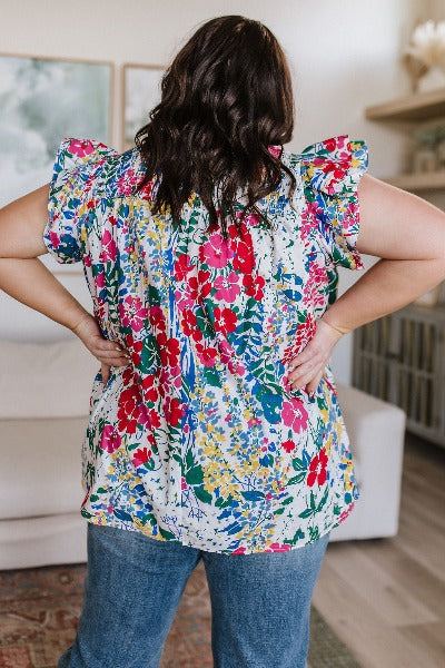 Floral Impressions Blouse - Cheeky Chic Boutique